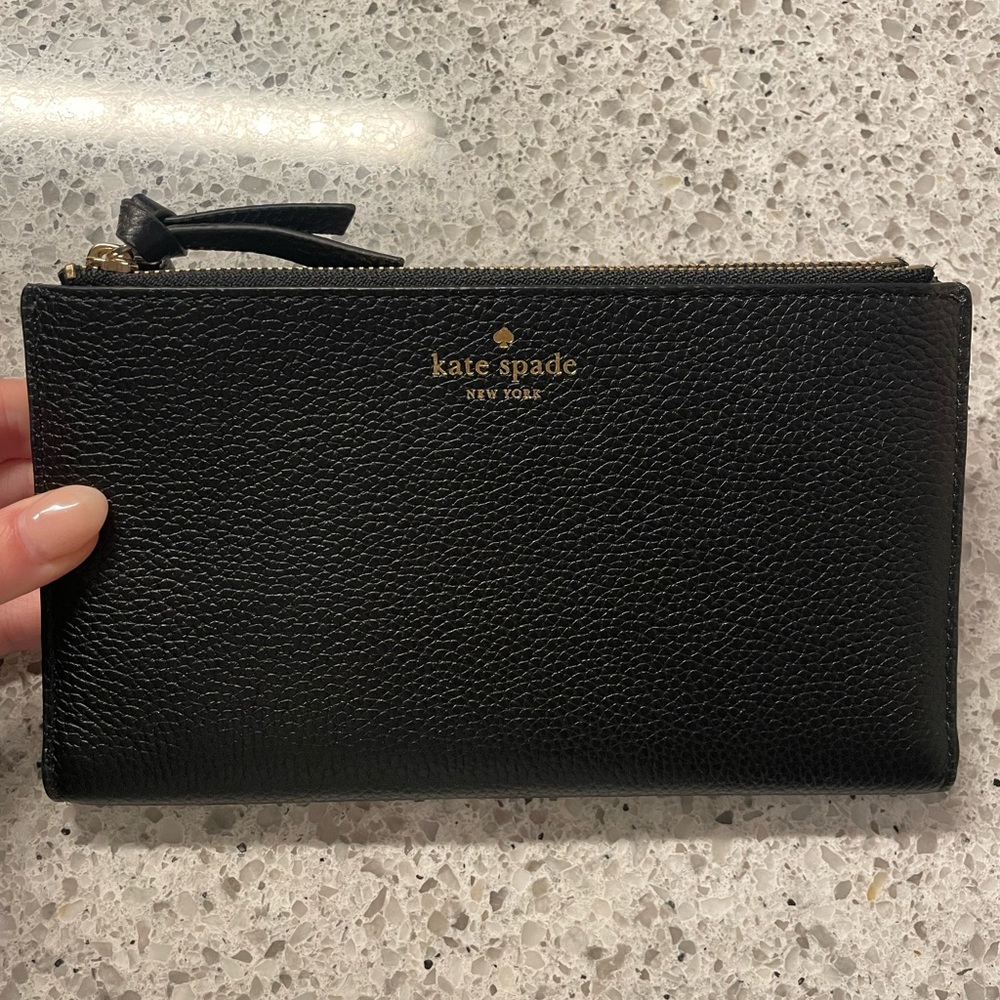 New Black Foldable Kate Spade Wallet